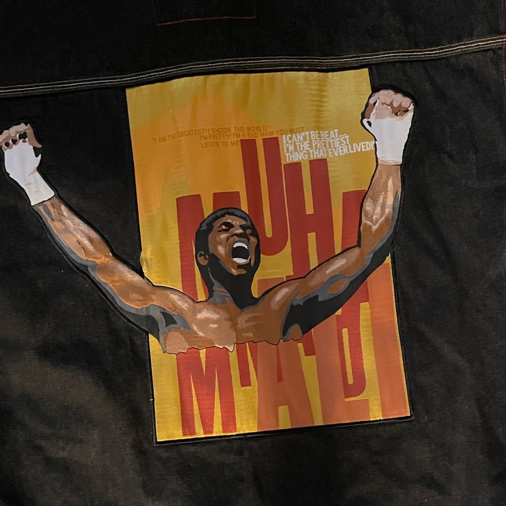 Super rare muhammed Ali Vintage Platinum fubu denim jacket